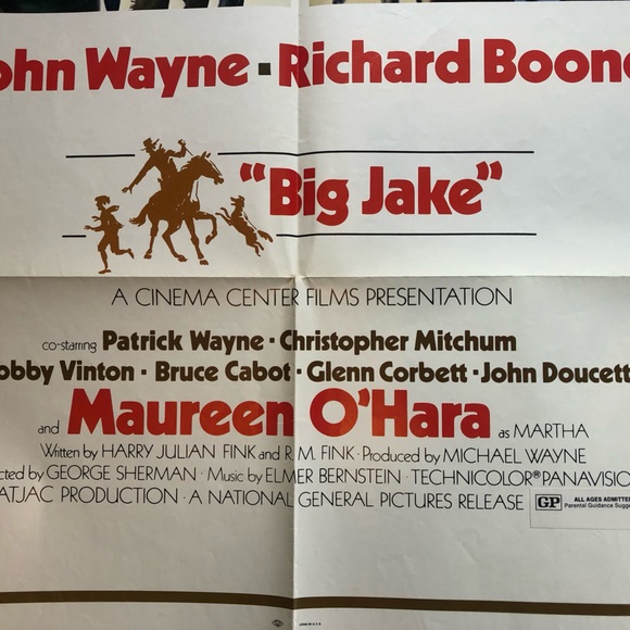 1971 original John Wayne “Big Jake” movie poster 41” x 27”NOT a repo; au… - Picture 8 of 10